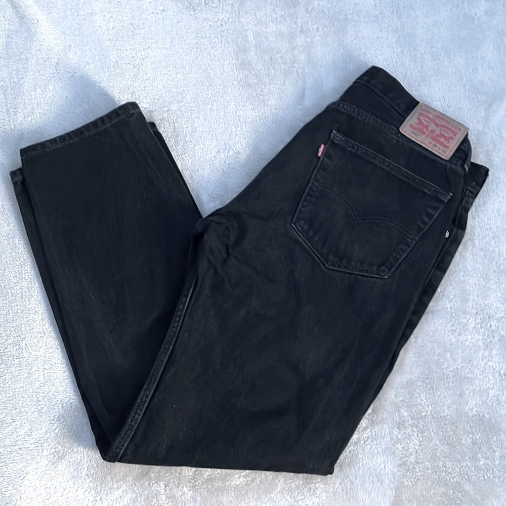 Levis 505 Black Jeans Mens Size 36x32